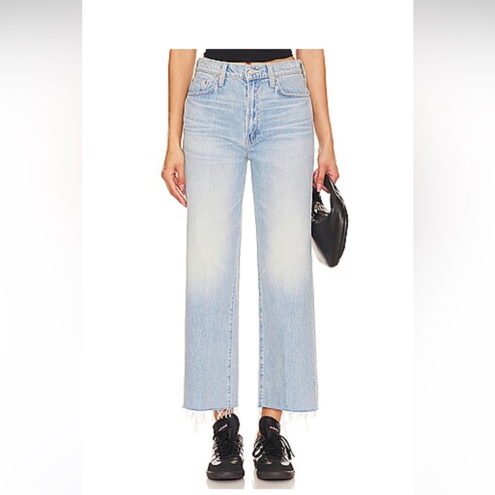 Mother Denim Rambler Zip Ankle Women's Light Blue I'm with the band